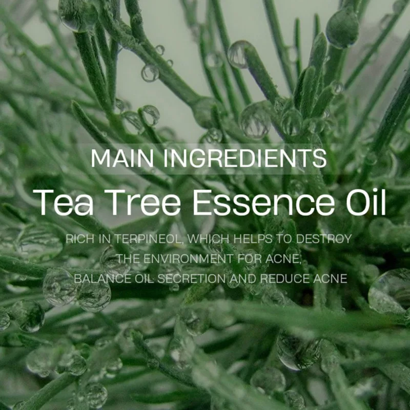 Face wash 50g Tea Tree Acne Cleanser Facial Cleansing Wash Soothe Skin Jojoba Beads Oil Control Tighten Pores Shrink Pimple Prevent No Dry
