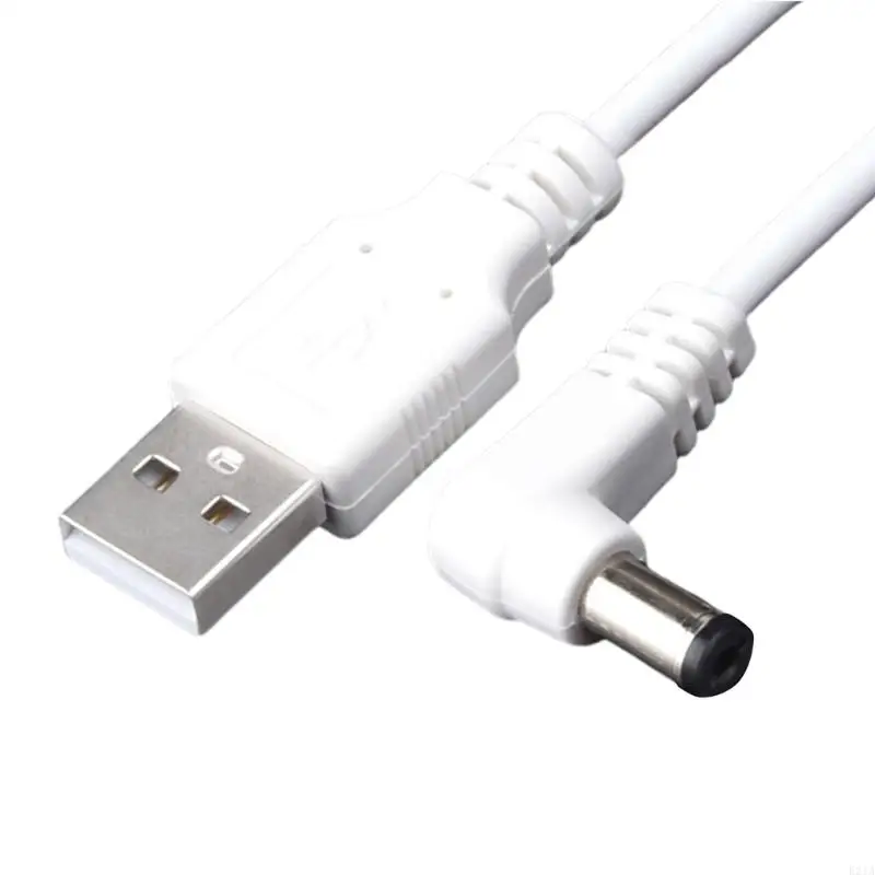 USB DC5.5x2.5mm 전원 케이블 직선 / 곡선 헤드 충전 코드 편리