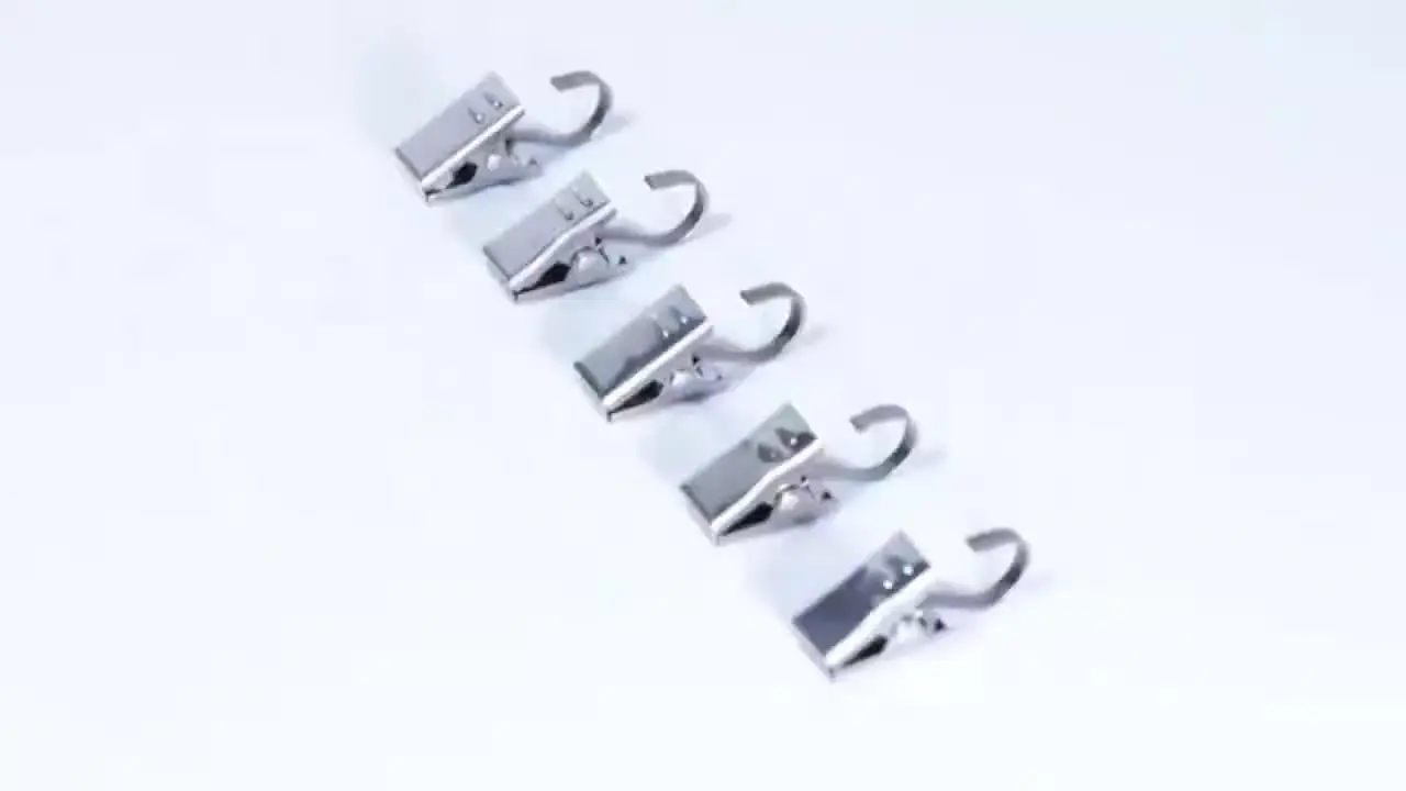 24 Clip Per Tende In Acciaio Inox - Ganci Per Doccia, Finestre, Foto E Artigianato - Foto 11