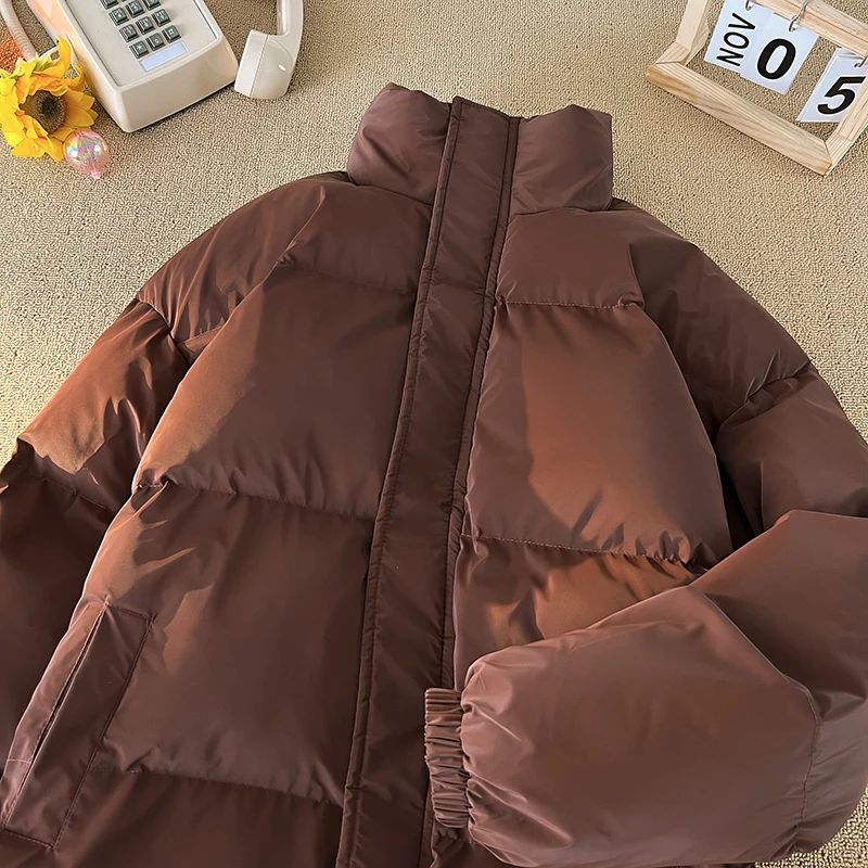 Kapments Giacca A Vento Moda Coreana Vintage Parka Corto Inverno Harajuku Piumino Parka Uomo Cappotto A Bolle Nero Oversize