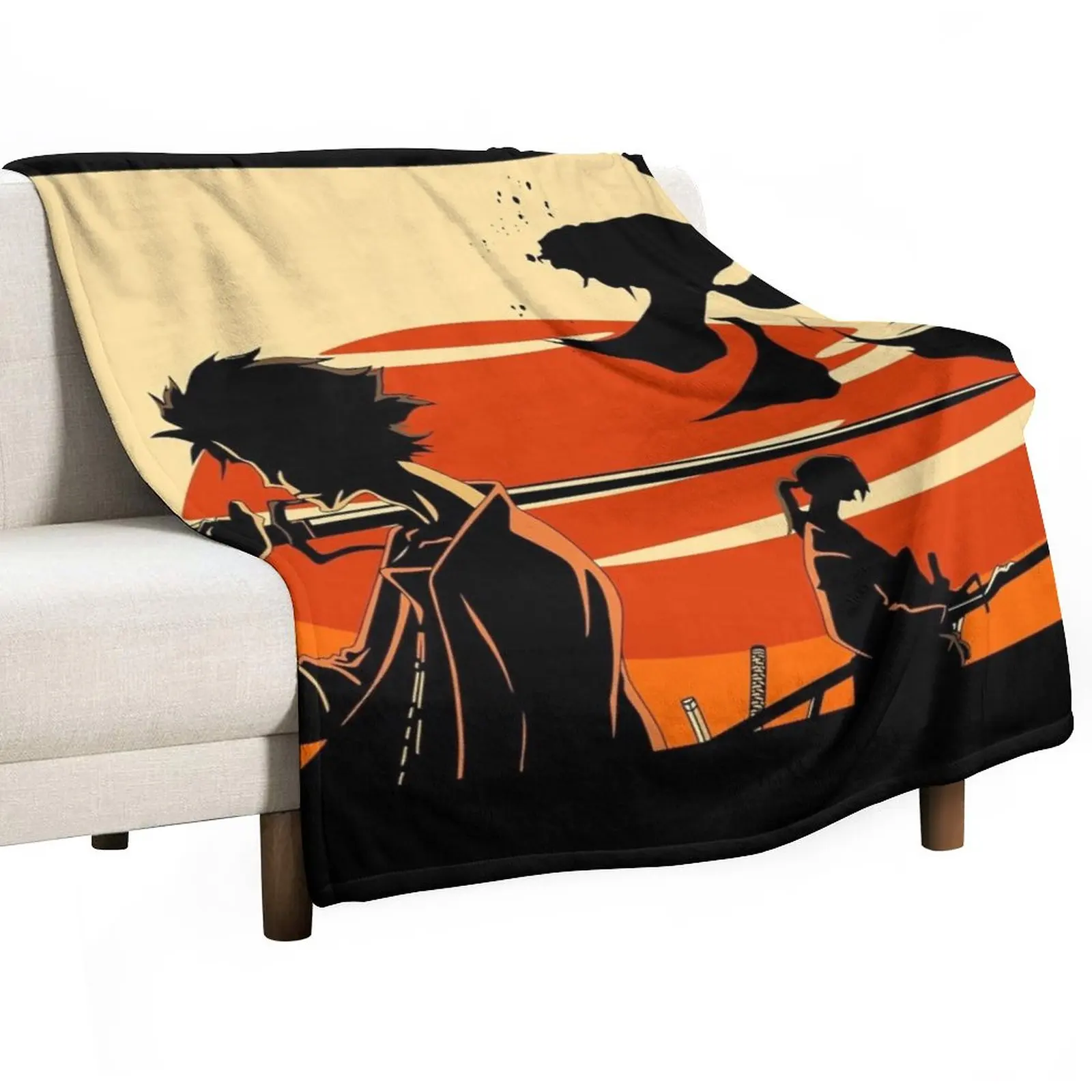 

Sunset Samurai Throw Blanket Comforter Blanket Picnic Blanket