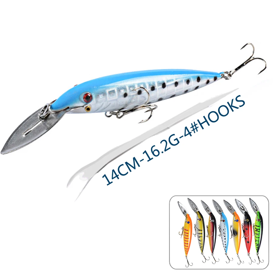 CF LURE 1PCS Minnow Slow Sinking Fishing Lure With Long Lip