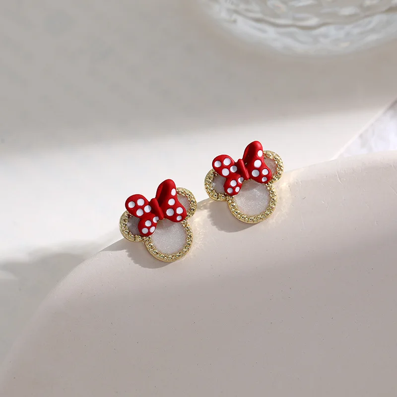 KawaiiStudEarringsMickeyMouseMinnieJewelryAnimeCartoonEarring