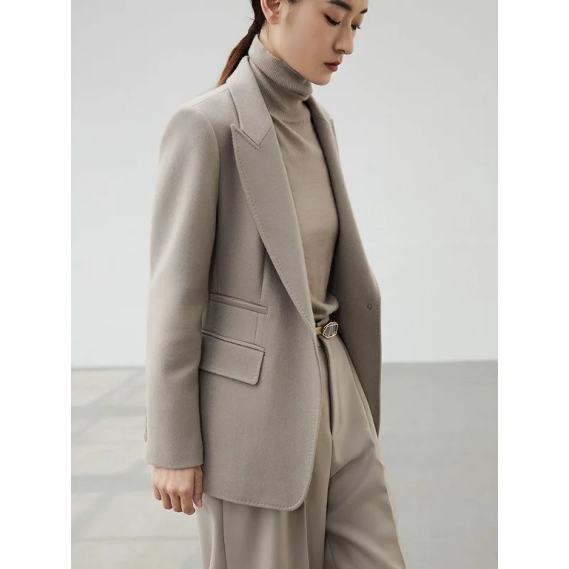 linen small suit female one button coat thin section summer white black cotton linen suit slim casual seven point sleeve female One Button Herringbone Wool Cashmere Small Suit Female Slim-Fitting Suit Thick Temperament