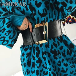 Fashion Corset Belt Plus Size Belts For Women Waist Elastic Cummerbund Black Wide Stretch Ceinture Femme Big Dress Belt 2021