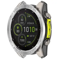 Premium Stainless Steel Bezel Watch Protector Ring - Durable Metal Cover - Garmin Quatix8 47mm (Silver gray)