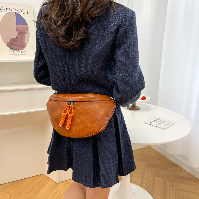 New Soft Leather Waist Bag For Women Fanny Pack Quality Chest Bag