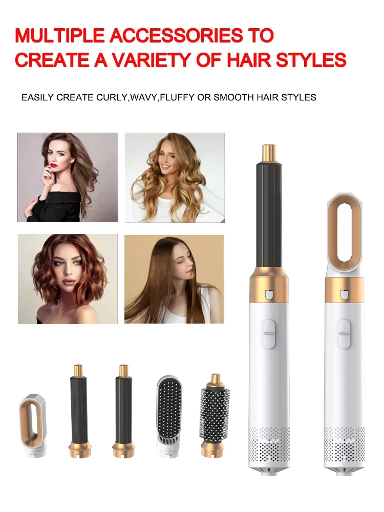 Air Hair Styler 5 In 1  Low Noise Hair Curling Straightening Hair Drying 1000W Professional  Hot Air Brushes 509 3