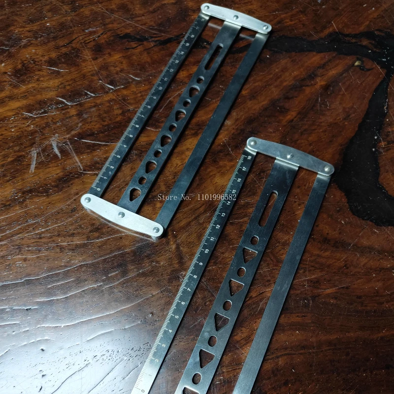 18-48mm Adjustable Belt Parallel Center Line Positioning Template DIY Leather Belt/watch Band Center Punch Positioning Ruler
