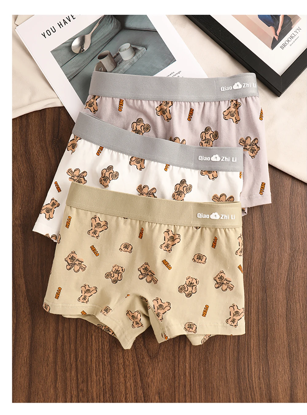 Women's Cotton Panties - Mid-Rise Boyshorts 3PCS Pack | Breathable Antibacterial Underwear
