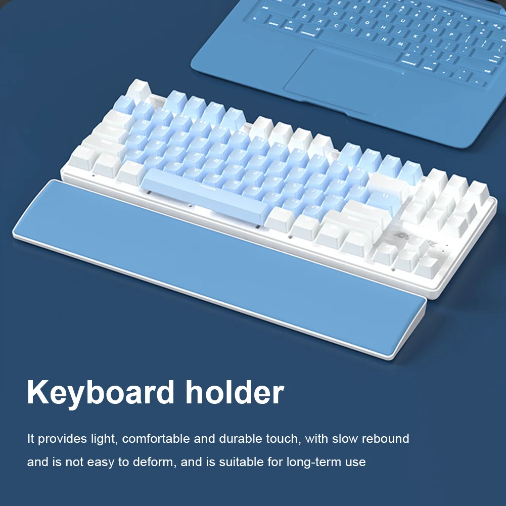 61/87/104 Keys Keyboard Wrist Rest Mechanical Keyboard Wrist PadSupport Anti-Slip PU Leather Soft Memory Foam wrist pad