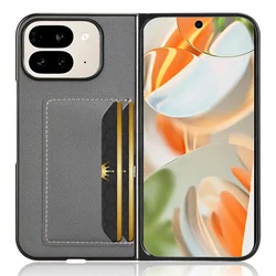Premium PU Leather Texture Case with Card Slots for Google Pixel 10 Pro Fold (GRAY)