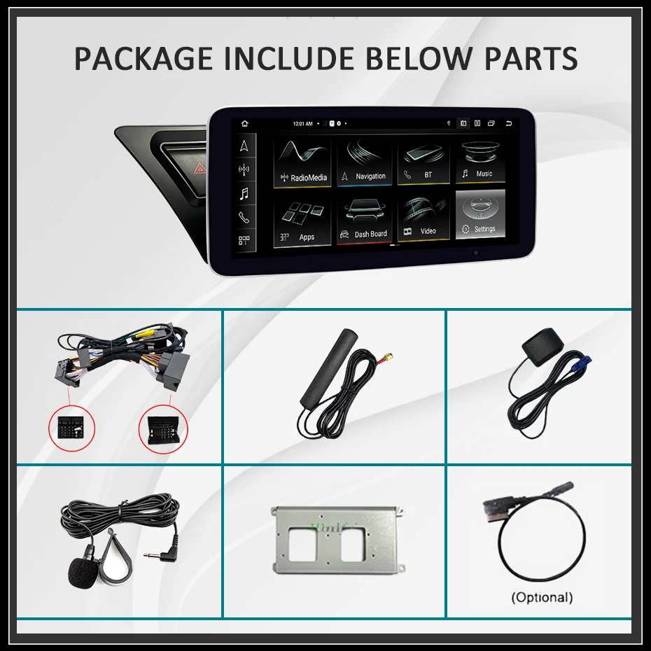 Pantalla estéreo automática Carplay Android 14 inalámbrica de 12,5 pulgadas para Audi A4 B8 A5 2009-2016 reproductor Multimedia de Radio para coche google GPS 4G LTE 4