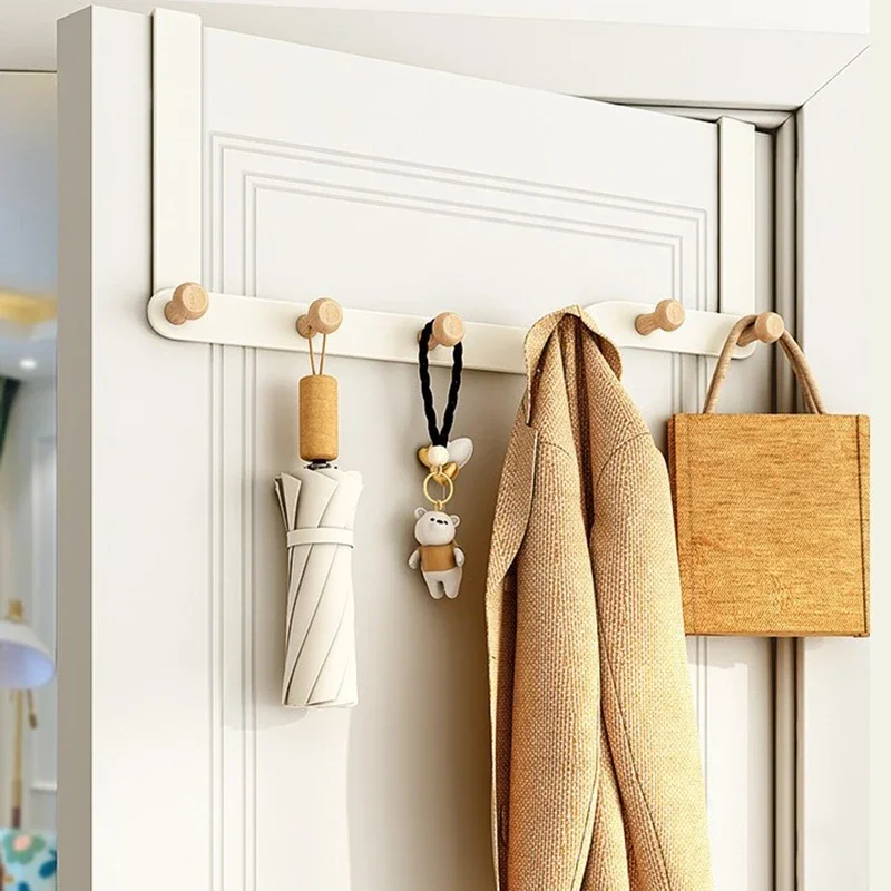 Metal Door Hooks Without Drilling Coat Racks Modern Clothes Hanger Room Accessories Hat Organization Useful Objects Home