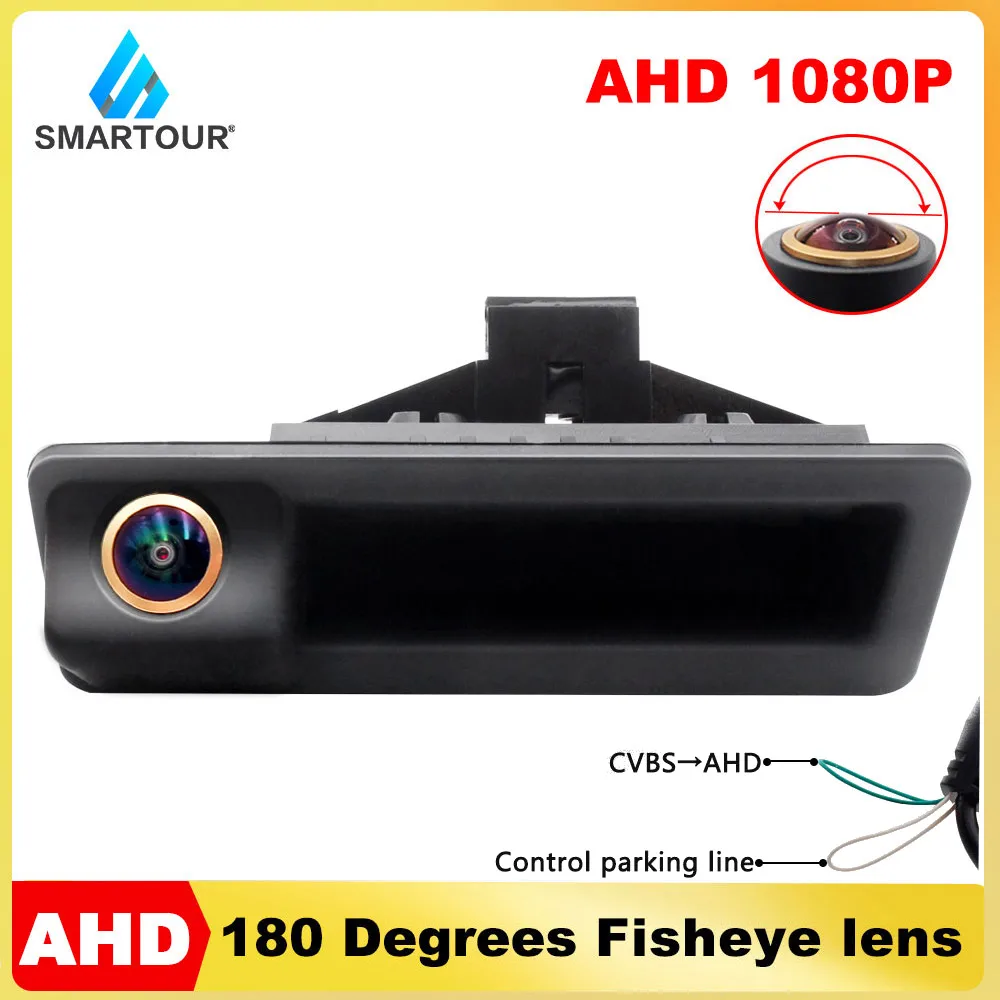 Smartour Vehicle AHD 1080P Fisheye CCD Car Reverse Backup Trunk Handle