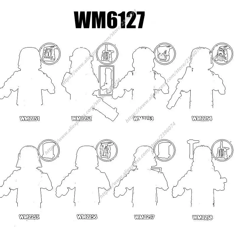 

Action Figures Movie accessories Building Blocks Bricks toys WM6127 WM2251 WM2252 WM2253 WM2254 WM2255 WM2256 WM2257 WM2258