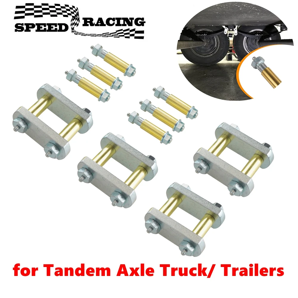 

Heavy Duty Shackle Truck Trailers Suspension Kit For CRE3000 Stock and Equaflex 2.25" Shackles Tandem Axle For MORryde UO12-016