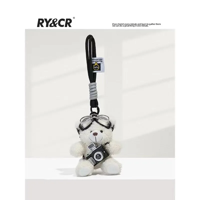 Cute Plush Camera Bear Pendant Bag Pendant Key Chain