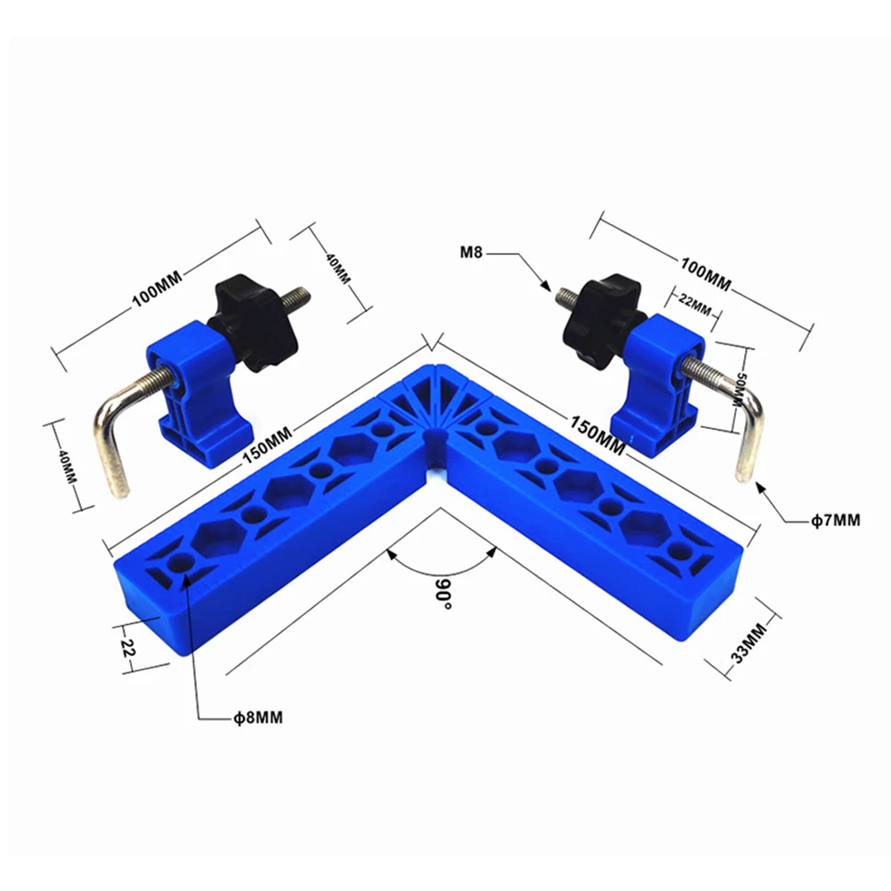 2 Pcs 90 Degree Positioning Squares,  Right Angle Clamp With Aluminium Alloy L-Type Corner Clamp, 6 x 6"(15 x 15cm) band saw machine