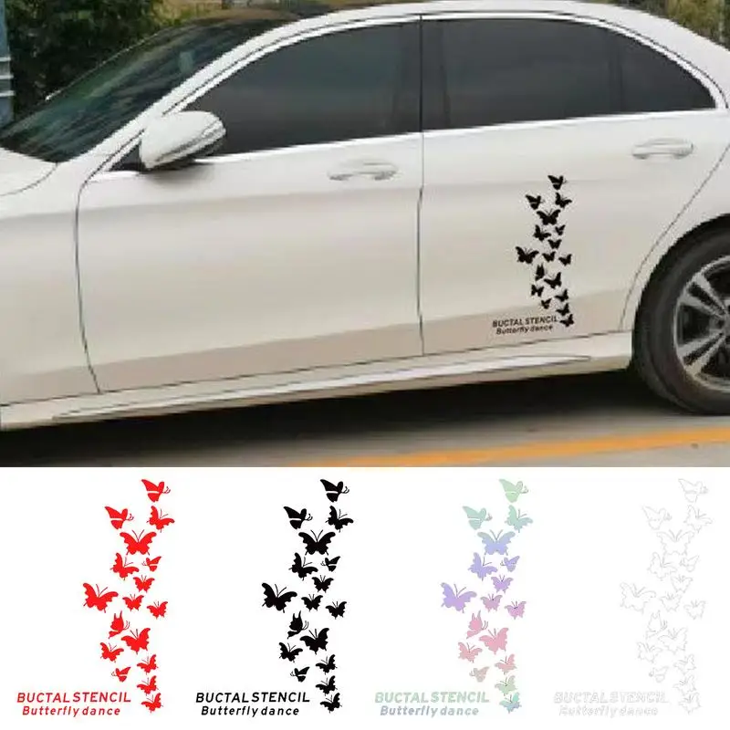 

Butterfly Car Decal PET Multifunctional Auto Reflective Body Icebox Sticker Waterproof Bumper Decor Stickers For Car Accessories