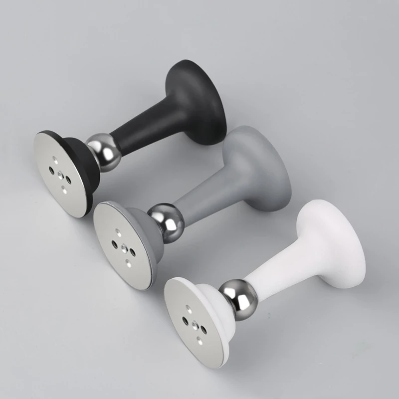 Stainless Steel Magnetic Door Gear Door Stopper Anti-collision Silicone Fixed Mute Touch Ground Suction