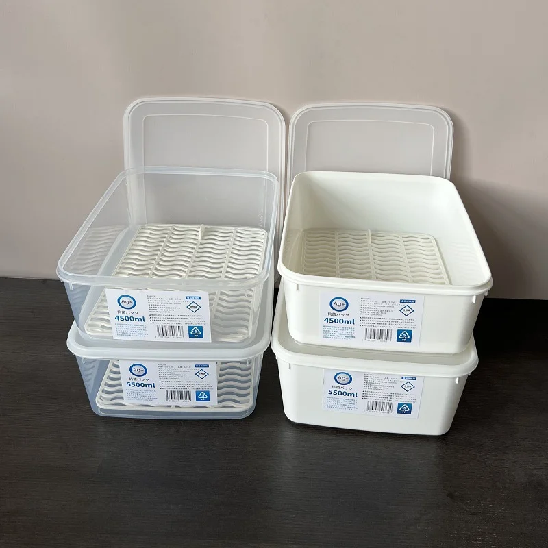 

Classification Box Rectangle Multi-function Drain Maintain Freshness Efficient Storage Transparent Fruit Storage Box Storage Box