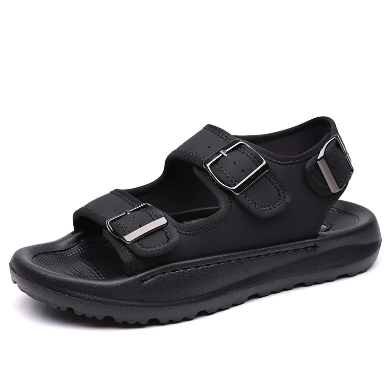 Summer Open-Toe Sandals Beach Shoes Lightweight EVA Foam Bottom Trendy Casual Anti-Slip Handmade Large Size 48-49 Sandals