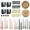 Y9RE Wood Clock Hands Mechanism with Hooks Clock Movement Replacement Kit for Clock 1