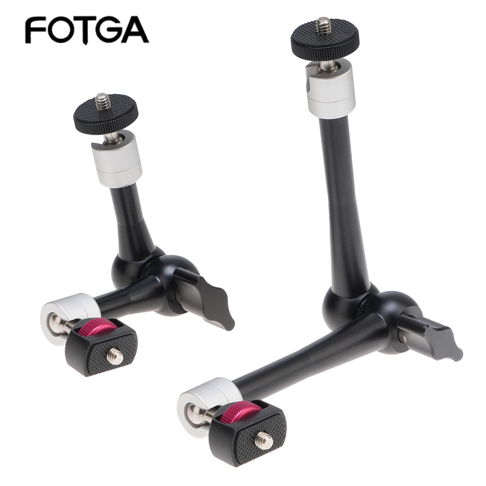 

FOTGA Clamp w/ 1/4" and 3/8" Thread and 7/11 Inches Adjustable Friction Power Articulating Magic Arm for LCD Monitor/LED Light