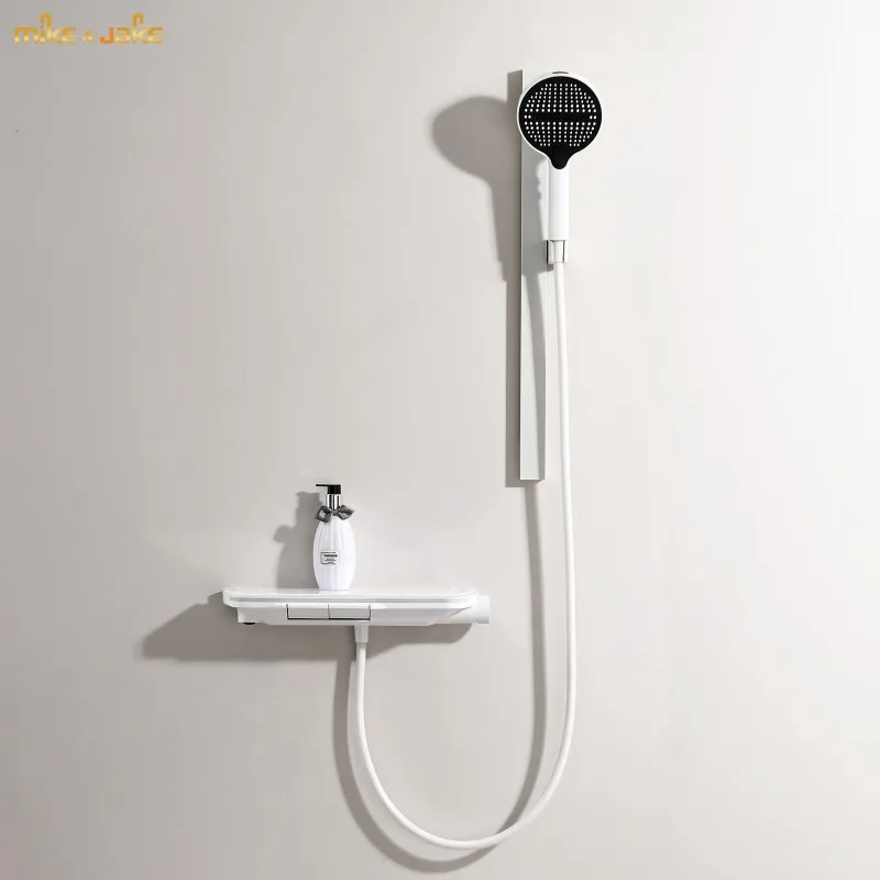 

Bathroom shower set light shower with temperature display shower hot and cold bath shower mixer set digital shower