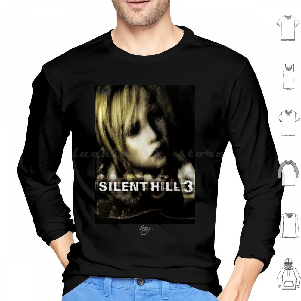 Silent Hill 3-Eu Ps2 Original Box Art ( No Neon) Felpe Con Cappuccio Manica Lunga Silent Hill Silent Hill 2 Box Konami