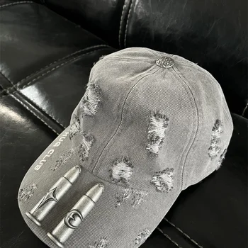 지코 같은 총알 쉘 야구 모자, 패션 캐주얼, 디스트레스드 스트리트 힙합, 트렌디 액세서리