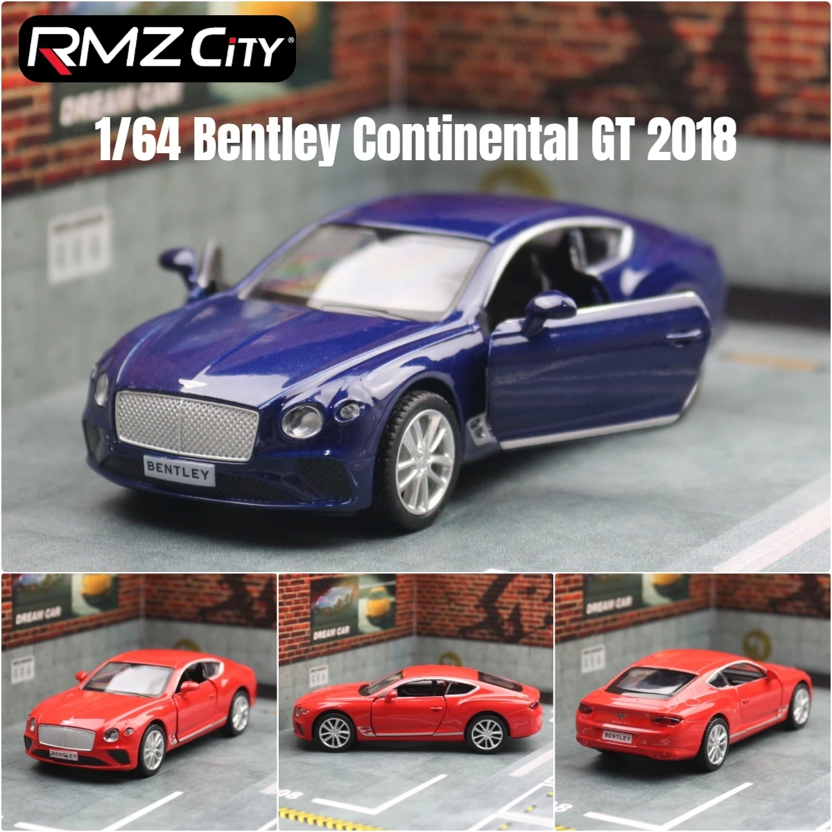 1/36 Bentley Continental GT Toy Car For Children Diecast