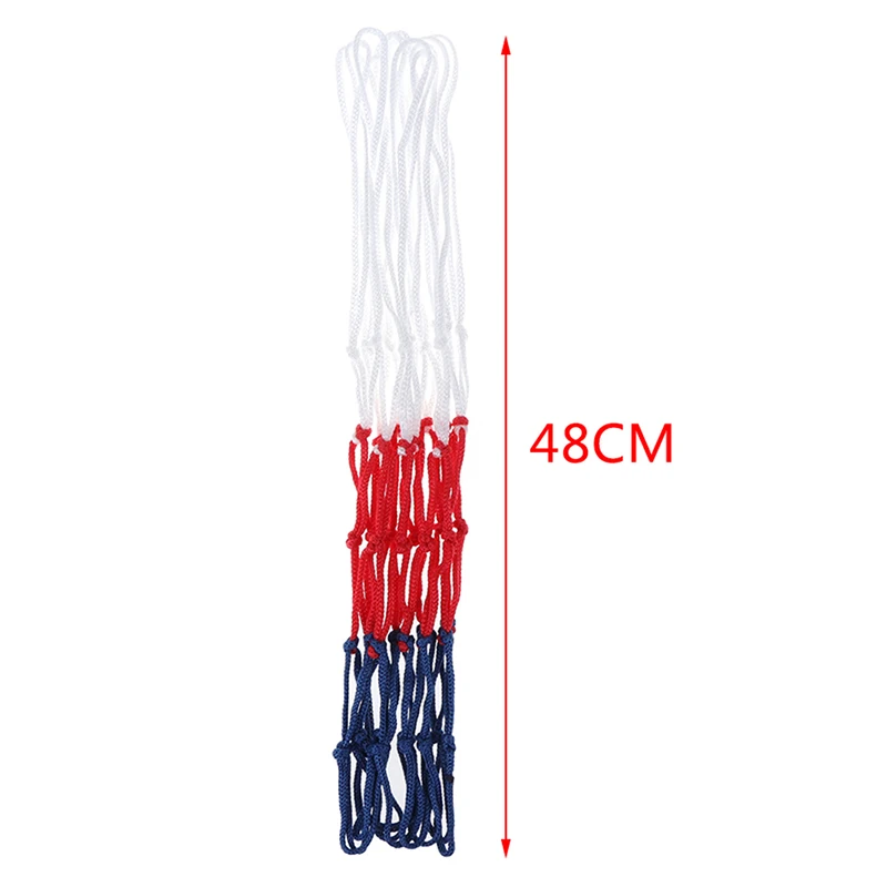 Outdoor Sports Basketball Net Standard Nylon Thread Basketball Hoop Mesh Net Backboard Rim Ball Pum 12 Loops 5