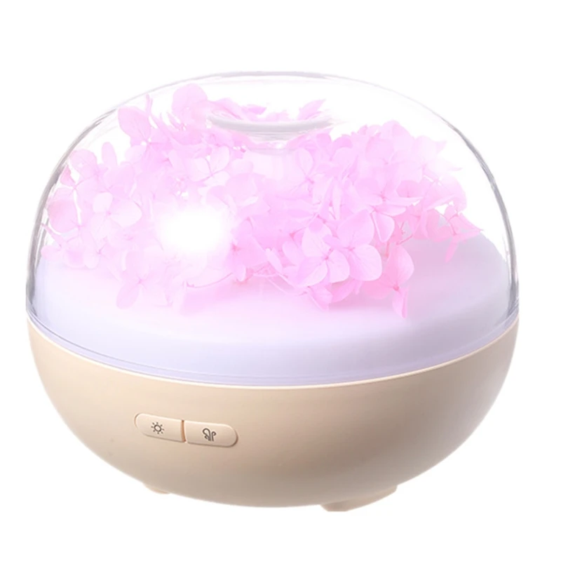 

Preserved Flower Essential Oil Diffuser Humidifier Ultrasonic Aromatherapy Diffuser for w/ Colorful LED Lights for Gift