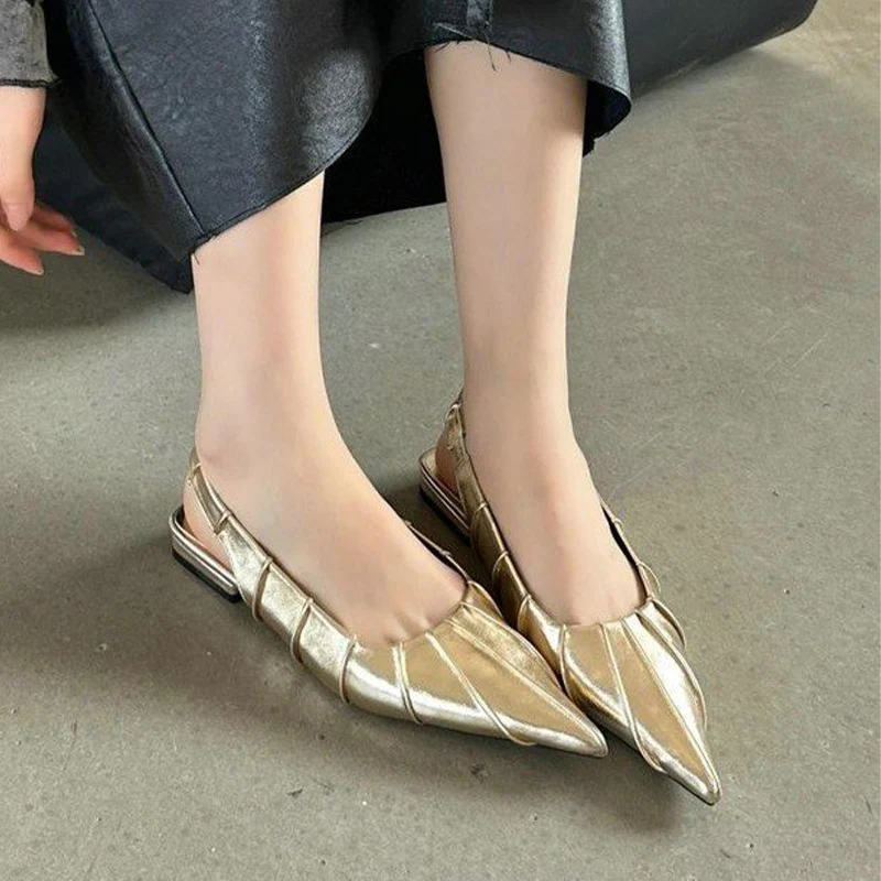 

Сандалии женские на плоской подошве, повседневная обувь с острым носком, дизайнерские пикантные тапочки, удобная обувь для ходьбы, сланцы, лето 2024