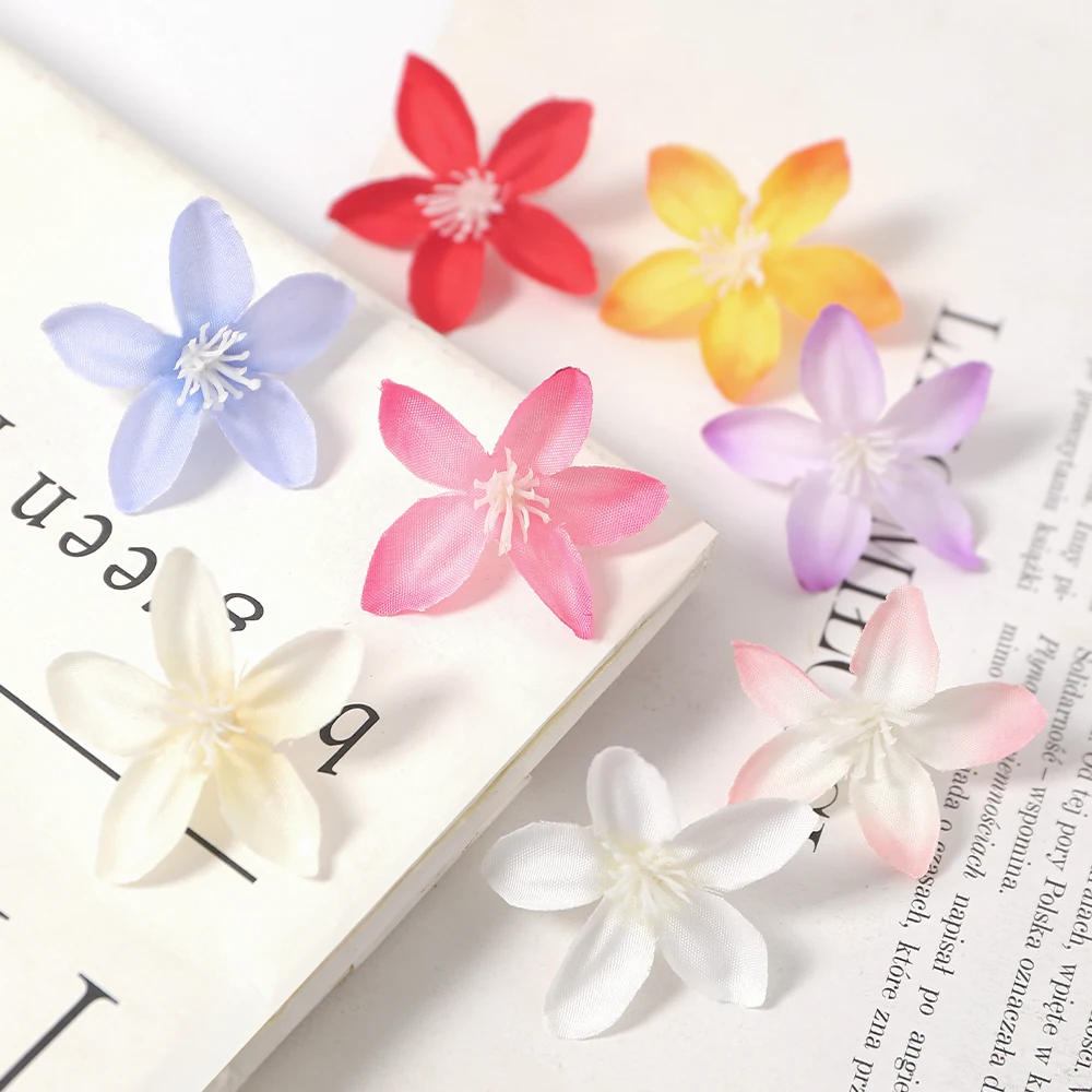 Five Star Artificial Flower Heads for DIY Home and Event Decoration