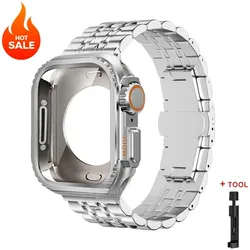 Premium Metal Strap and Case for SE3 SE2 SE 44mm (Silver)