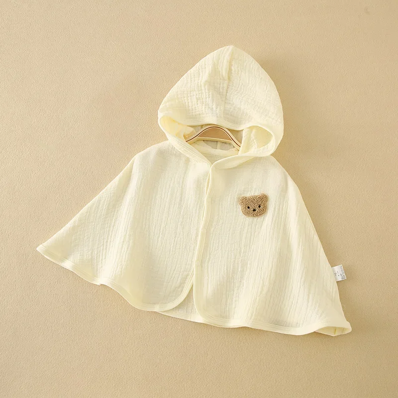 Summer Baby Cloak Sun Protection Hooded Cloaks Cute Bear Bunny Print Kids Clothes for Boy Girl Breathable Outdoor Sunscreen Coat