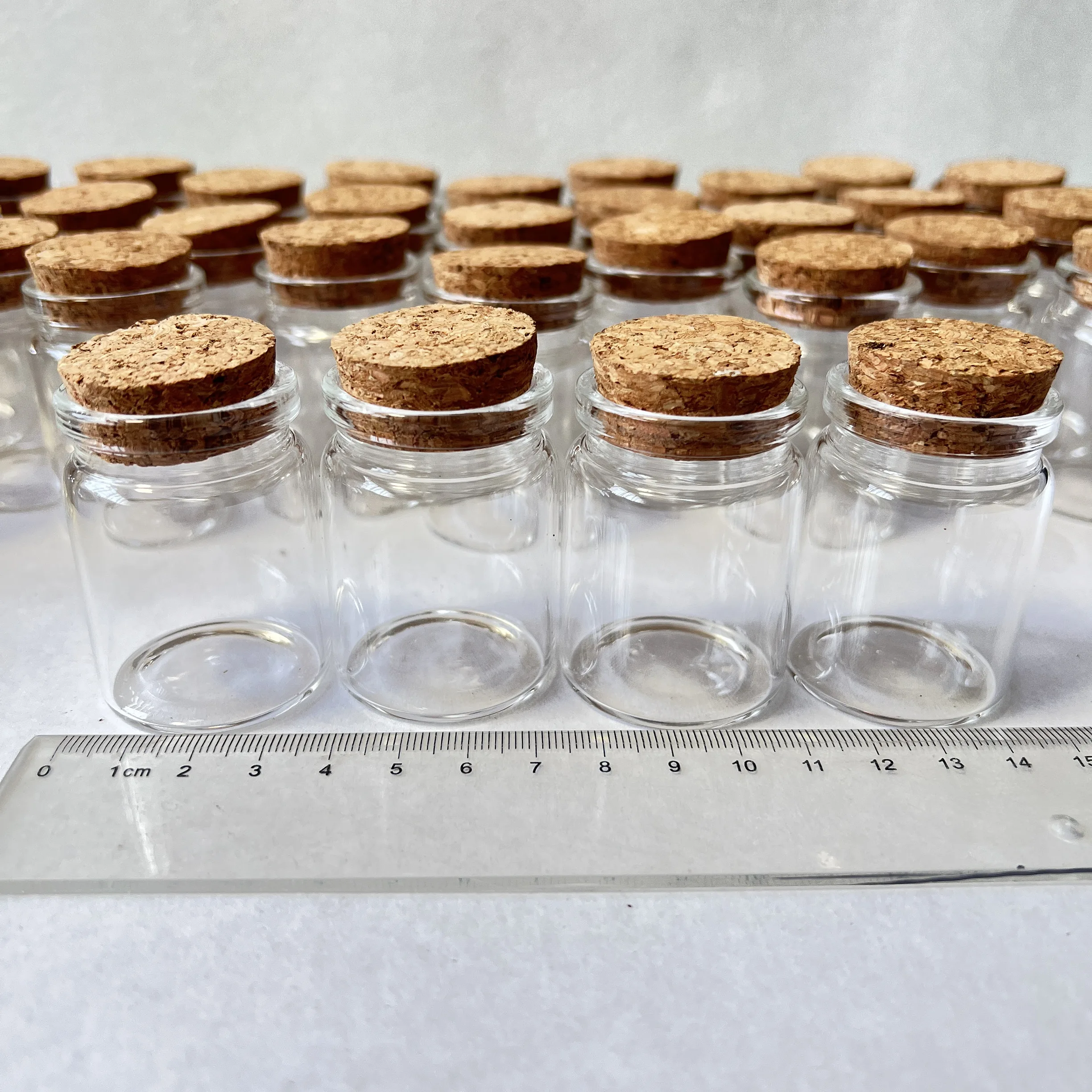 12/18/24/36/48 Pcs 30ml Small Glass Bottle Cork Tiny Glass Jars Clear Mini Containers DIY Home Decor Wishing Bottles 4