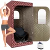 Portable Home Steam Sauna, 3L Steam Engine Sauna Tent, Remote Control, Folding Chair (brown), Full-size Personal Sauna Room 1