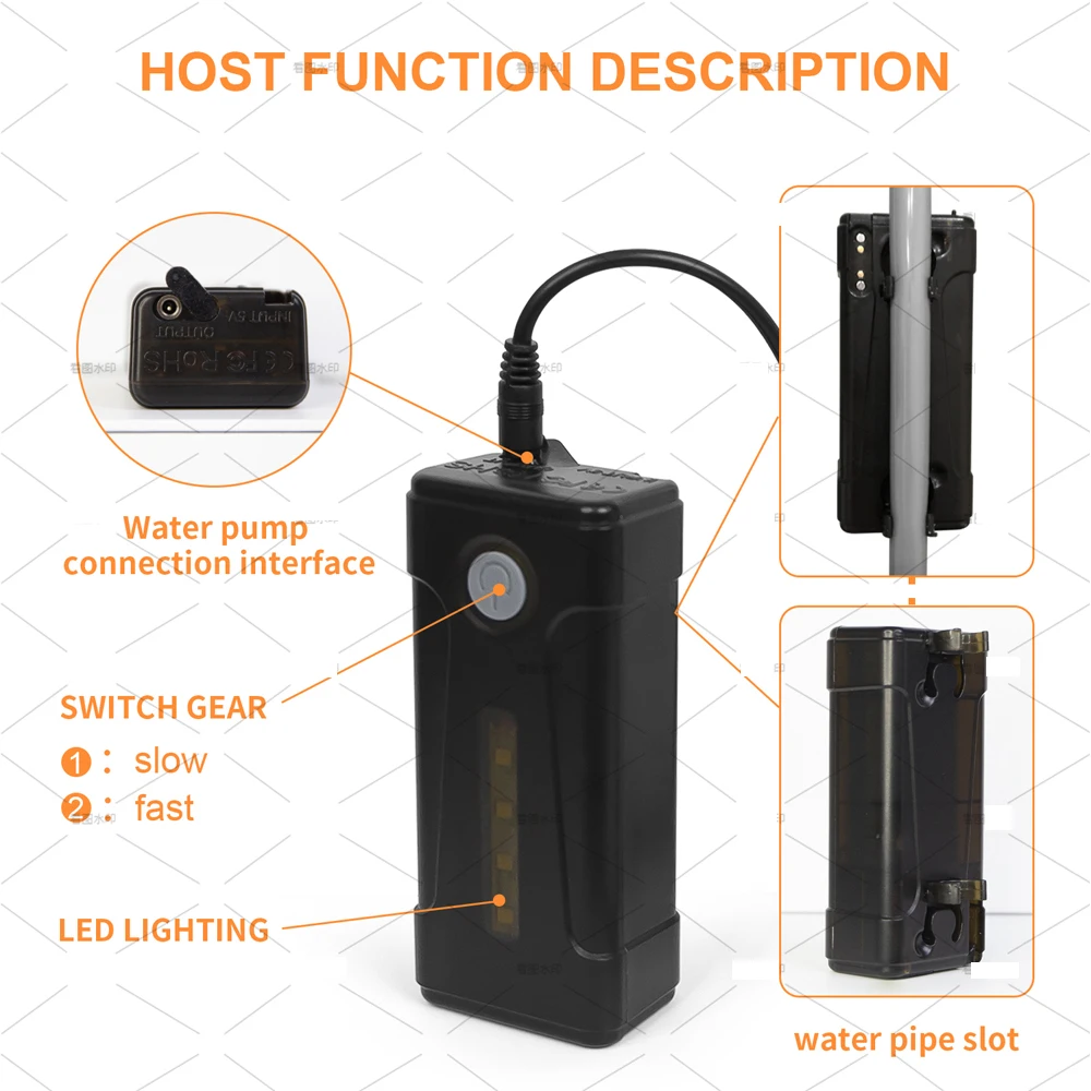 משאבת מקלחת חשמלית ניידת נטענת לטיולים בחוץ, חוף, נסיעות ברכב וכביסת חיות מחמד