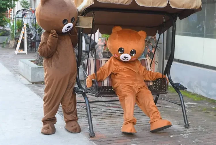 [Funny] Cosplay animal clothes Teddy Bear performance costume Plush toy Adult Fur Mascot Costume party Fancy Dress doll gift 4