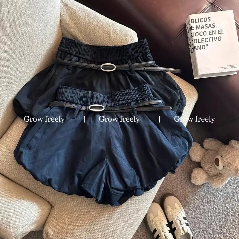 Women High Waist Elastic Shorts Korean