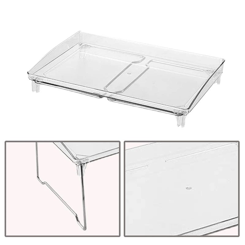 Home Acrylic Transparent Desktop Storage Box Simple Dormitory Office Storage Rack Shelf Home Collapsible Heightening Shelf 6