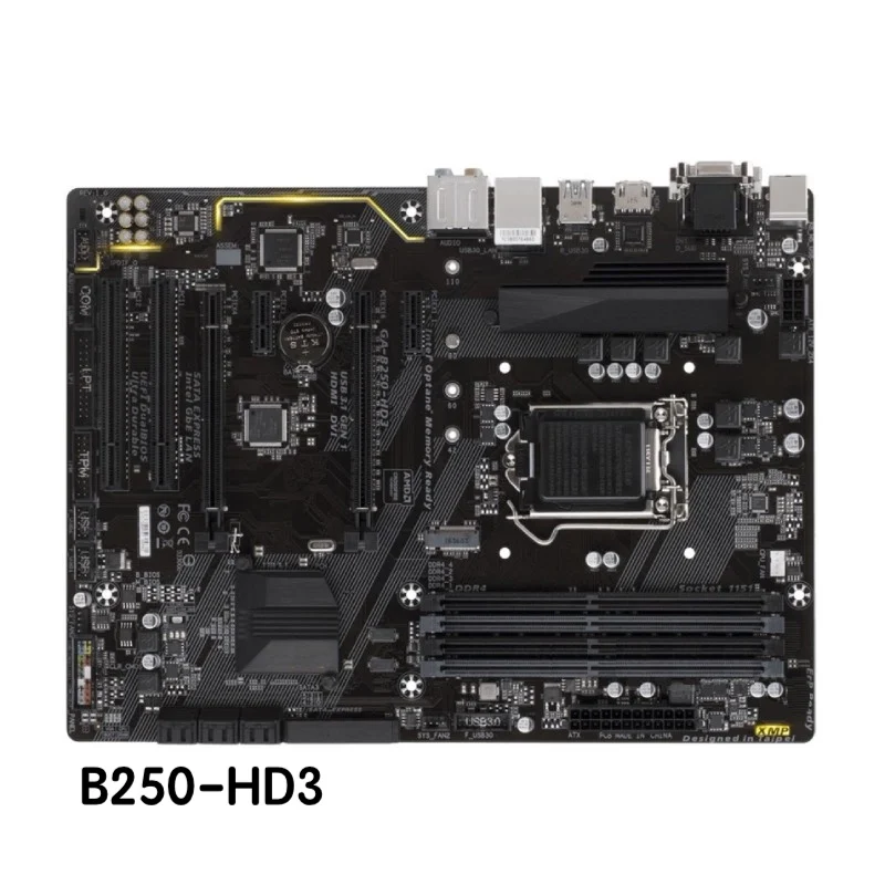 Per Scheda Madre Gigabyte Ga-B250-Hd3 B250 Hd3 Lga 1151 Scheda Madre Ddr4 Testata Al 100% Ok Completamente Funzionante Spedizione Gratuita
