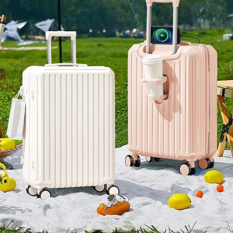 Unisex Lightweight Hardshell Suitcase With Spinner Wheels And Tsa Lock_voghion.com