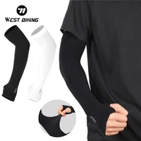 WEST BIKING Arm Sleeves Cycling Arm Wear Summer Running Basketball UV Protection Bands Ice Silk Fabric Outdoor Sport Sleeves 1