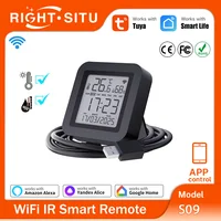 Tuya WiFi IR Remote Control With Temperature Humidity Sensor for Smart Home APP via Smart Life Work with Yandex Alexa