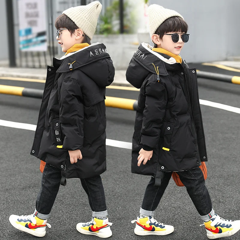 New Children parka kids Winter Warm Jacket Coat snowsuit Clothing Big Boy Thicken Outerwear toddler clothes infant overcoat -30C